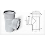Mikasso Dublex Pvc Atık Su Borusu Pimaş Te Çatal 100 X 100 Mm.