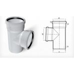 Mikasso Dublex Pvc Atık Su Borusu Pimaş Te Çatal 50 X 50 Mm.