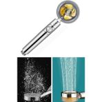 Mikasso Duş Başlığı Turbo Basınçlı Ayarlanabilir Start Stop Tuş Su Tasarrufu 360 Döner (Gold) Çelik