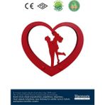Mikasso Duvar Anahtarlığı-Çiftler Için Anahtar Askılığı-Anahtar Tutacağı-Kapı Yanı Anahtarlık Plastik Bordo - Çok Renkli