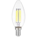 Mikasso Düz Buji Filament Edison Tip Rustik Şeffaf Cam Ampul 6 W LED Ampul - Beyaz Işık Erd-93 Beyaz
