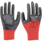Mikasso E-45-Ks Nitril Eldiven Kırmızı Siyah Beden:9 (6'lı Paket) Kırmızı