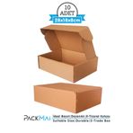 Mikasso E-Ticaret Kargo kutusu 28x18x8cm (10'lu Paket) Kraft 28 x 18 x 7 10'lu Taşıma Kolisi TR Alc Ambalaj