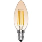 Mikasso E14 Ince Duy Buji Mum Amber Renk 4 Watt Rustik LED Ampul Edison Flamanlı C35 - Çok Renkli