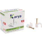 Mikasso Ebayhrn Kroşe 4 Numara Çelik Çivili 8 mm (2*4 Antigron Kablolar Için) 100LÜ Poşet - Çok Renkli
