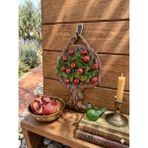 Mikasso El Yapımı Seramik Nar Bereket Ağacı Duvar Süsü 28X18 Cm-Dekoratif Şans ve Koruma Objleri Seramik Kır - Çok Renkli