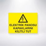 Mikasso Elektrik Panosu Kapaklarını Kilitli Tut 21X35 Arkası Arkası Yapışkanlı Sticker
