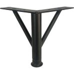 Mikasso Firkete Ayak Metal 12 cm Mat Siyah Mobilya Koltuk Ayağı Siyah