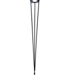 Mikasso Firkete Tel Sehpa Ayağı Tekli (46 CM) Siyah