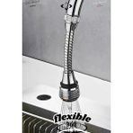 Mikasso Flexible 360 Esnek Spiral Hortumlu Batarya Ucu Başlığı 2 Farklı Mod Fonksiyonlu Musluk Başlığı