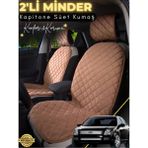 Mikasso Ford Fusion Uyumlu 2'li Süet Oto Koltuk Minderi | Terletmez | Universal | Oto Aksesuar | A1 Süet Kah - Çok Renkli