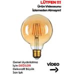 Mikasso G95 Dekoratif Ampül - Rustik LED Ampül E27 Duy G95 Glop Model 4W Beyaz