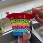 Mikasso Gökkuşağı Katlanır 6 Kademeli Lavabo Süzgeci Plastik