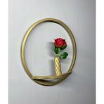 Mikasso Gold Çember Çiçeklik | Modern Dekoratif Metal Duvar Çiçeklik Metal Altın - Çok Renkli