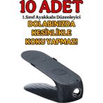 Mikasso Gondol Ayakkabı Rampası 10 Adet Siyah - Ayakkabı Düzenleyici Orijinal Gondol - Koku Yapmaz Plastik S