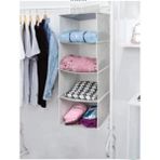 Mikasso Gri Çizgili Dolap Içi Raf Düzenleyici Organizer 24 x 29 x 64 Belirtilmemiş Gri Tr