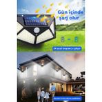 Mikasso Güneş Enerjili Solar Aydınlatma Harekete Duyarlı Sensörlü Apartman Iş Yeri Havuz Otopark Lamba - Çok Renkli
