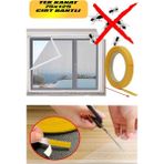 Mikasso Hazır Sineklik Beyaz Tek Kat Sök Tak Pratik Yıkanabilir Pencere Kapı Sinekliği 75X125 cm Mft. Jüt
