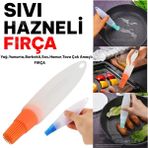 Mikasso Hazneli Yağ,yumurta,barbekü,sos,hamur,tava Çok Amaçlı Isıya Dayanıklı Silikon Fırça Yağdanlık Çok Re