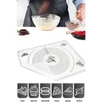 Mikasso Home Beyaz Büyük Boy Silikon Hamur Açma Matı 65X45 cm Silikon