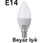Mikasso Horoz Ultra 6 W LED Ampul E14 Avize Ampül Beyaz Işık 6400 K Mum Ampul Ultra 6