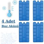 Mikasso Icebox 4'lü Buz Aküsü Seti Buz Kasedi Serin Tutan Buz Kalıbı-4 Adet Plastik