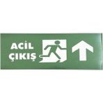 Mikasso Iş Güvenlik Uyarı Levhası Pvc 12X35 Acil Çıkış Alt