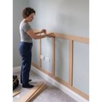 Mikasso Iskandinav Duvar Çıtası Mdf 8X100CM 3mm Kalınlık 5 Adet Ahşap Kahverengi - Çok Renkli