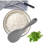 Mikasso Ivory Silikon Geniş Pilav Kaşığı (22.5cm) Gri Plastik Gri
