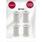 Mikasso Jumbo Plastik Ayarlanabilir Dolap-Mobilya-Koltuk-Kanepe-Baza Ayağı (4lü Paket)Beyaz 10 cm Ayak Plast