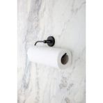 Mikasso Kağıt Rulo Havluluk, Peçetelik Banyo Askısı - Mat Siyah Siyah Metal