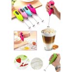 Mikasso Kahve Süt Cappucino Pilli Köpürtücü Çırpıcı Mikser Yumurta Çırpıcı Süt Karıştırıcı Pilli Mixer Plast