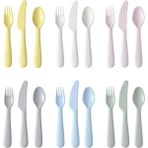 Mikasso Kalas Bebek&çocuk Çatal Kaşık Bıçak Takımı 18 Parça Plastik Çok Renkli