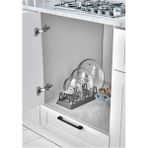 Mikasso Kaliteli Tencere Kapak Düzenleyici Tabak Organizer 1 Adet KP-166 Plastik 10 x 15 Beyaz Tr
