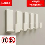 Mikasso Kapı Arkası Plastik Askı, Kapı Askısı Banyo Askısı Elbise Askısı Mutfak Banyo Kapı Arkası Askılık Be