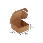 Mikasso Karton Kutu E-Ticaret Kutusu (8x8x4)-(10) Adet Kilitli Kutu Küçük Karton Kutu Hediye Kutusu Kahveren