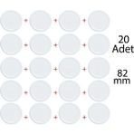 Mikasso Kavanoz Kapağı 20 Adet 82 mm Metal Beyaz