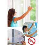 Mikasso Kesilebilir Pencere Sinekliği Cırt Bantlı Yapışkanlı Çıkarılabilir Tül Sineklik 150CM x 130CM Cam