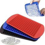 Mikasso Kırmızı Mini Küp Şekilli 160"LI Silikon Buz Kalıbı Silikon