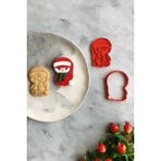 Mikasso Kırmızı Uzun Şapkalı Kardan Adam Hamur Şekillendirici / Kurabiye, Oyun, Seramik / 6x9 cm Plastik