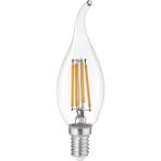 Mikasso Kıvrık Buji Filament Edison Tip Rustik Şeffaf Cam Ampul 6 W LED Ampul - Günışığı Erd-83 Sarı - Çok Renkli