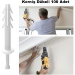 Mikasso Korniş Dübeli Çivili 7 mm Paket 100 Adet