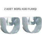 Mikasso Krom Oval Boru Askı Flanşı Gardırop Dolap Içi Askılık Boru Aparatı Mobilya Uyumlu 2 Adet Gri
