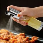 Mikasso Kullanışlı Yağ & Sos Sprey Şişesi – 100 ml Cam, Püskürtmeli Şeffaf
