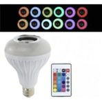 Mikasso Kumandalı LED Ampul Bluetooth Hoparlör Kablosuz Speaker Ses Bombası Mp3 Çalar Beyaz