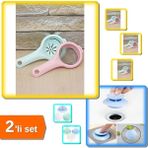 Mikasso Lavabo Filtreli Tıkaç Aparatı Mutfak Banyo + Yumurta Akı Ayırıcı Çay Süzgeci - 2’li Set – K7RM4Q Tüv