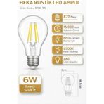Mikasso LED Ampul E27 6W 6500K Beyaz Işık Erd-96