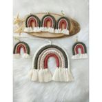 Mikasso Makrome Gökkuşağı/bebek Odası Dekoru/gökkuşağı Anahtarlık Akrilik Turuncu - Çok Renkli