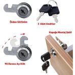 Mikasso Mandallı Çekmece Kilidi Nikel 20 mm - Çok Renkli