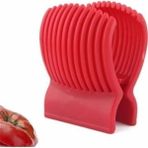 Mikasso ® Mandallı Pratik Kolay Meyve ve Sebze Dilimleme Aparatı Kırmızı